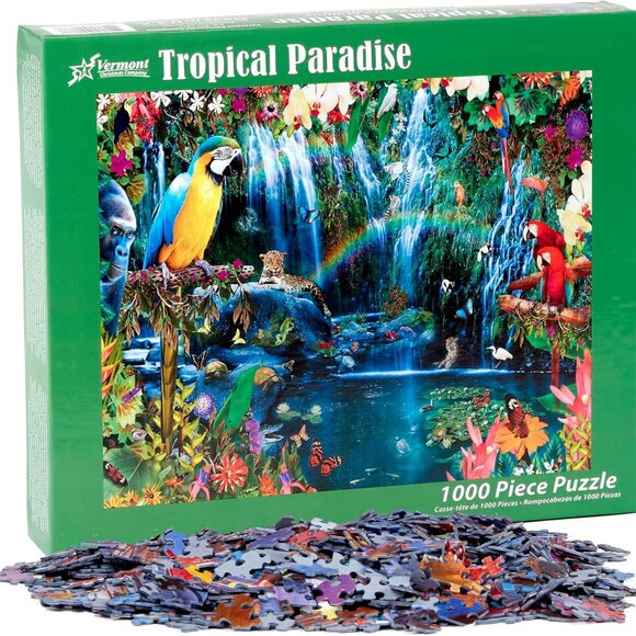 3/$55❤️new TROPICAL PARADISE Alixandra Mullins Vermont Christmas Company puzzle - Picture 12 of 12